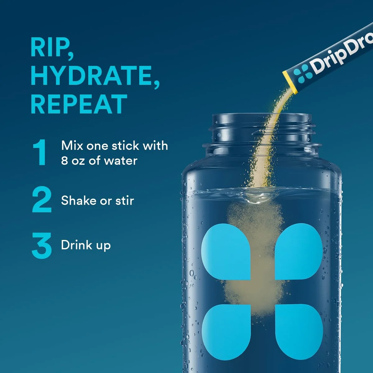 DripDrop Lemon Electrolyte Powder, 8 oz sticks, 32 count - Image 6