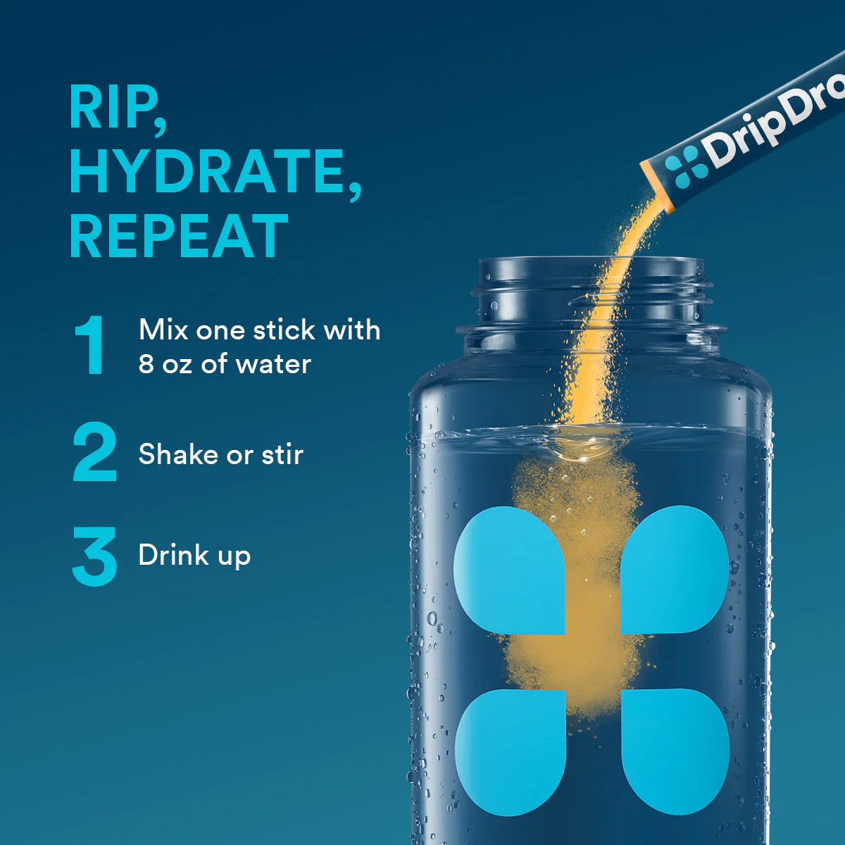 DripDrop Tropical Variety Pack Electrolyte Powder, 8 oz sticks, 16 count - Image 6