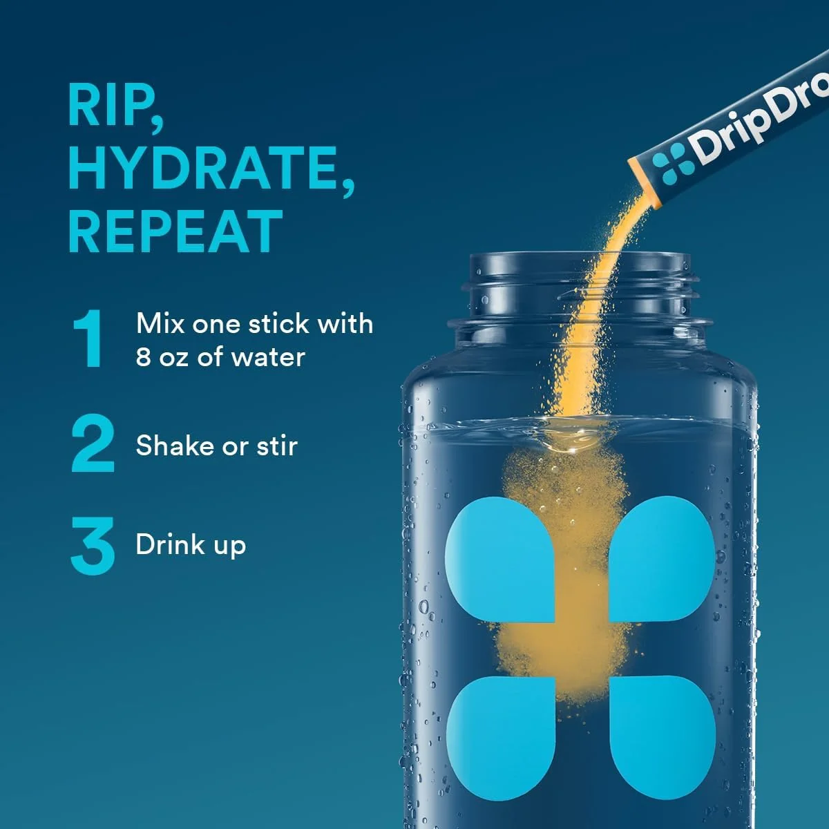 DripDrop Tropical Variety Pack Electrolyte Powder, 8 oz sticks, 32 count - Image 8