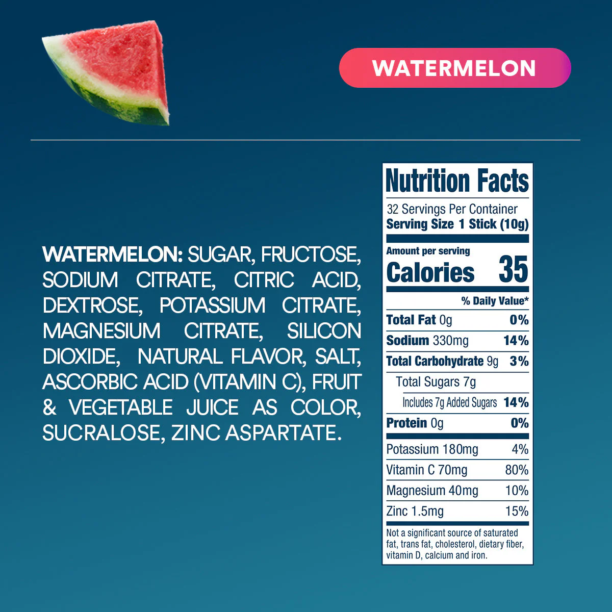 DripDrop Watermelon Electrolyte Powder, 8 oz sticks, 32 count - Image 4